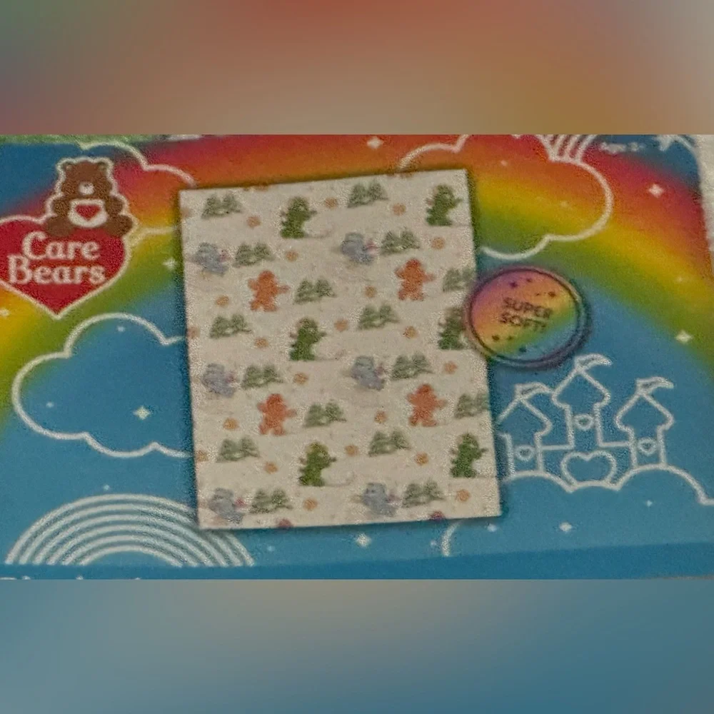 Christmas Winter CARE BEARS Super Soft Blanket Throw White 50x70 Viral NWT - Picture 4 of 4